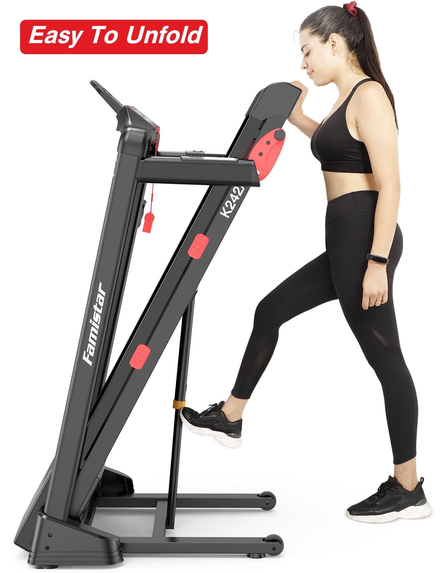 Folding Treadmill Clearance for Home with Adjustable Incline, Smart APP, 8MPH Speed, 250lbs, HiFi Bluetooth Speakers, 15 Programs 3 Modes, 3.0HP Foldable Compact Treadmill Walking Running Machine