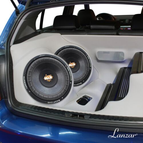 12" 1600W 4 Ohm Dual Black Car Subwoofer Speaker NonPressed Foam Edge Paper Cone