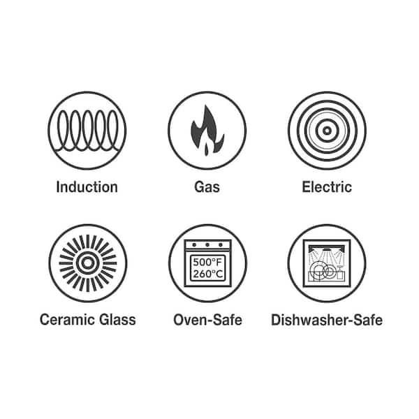 Gourmet Tri-Ply Clad 12-Piece Stainless Steel Cookware Set