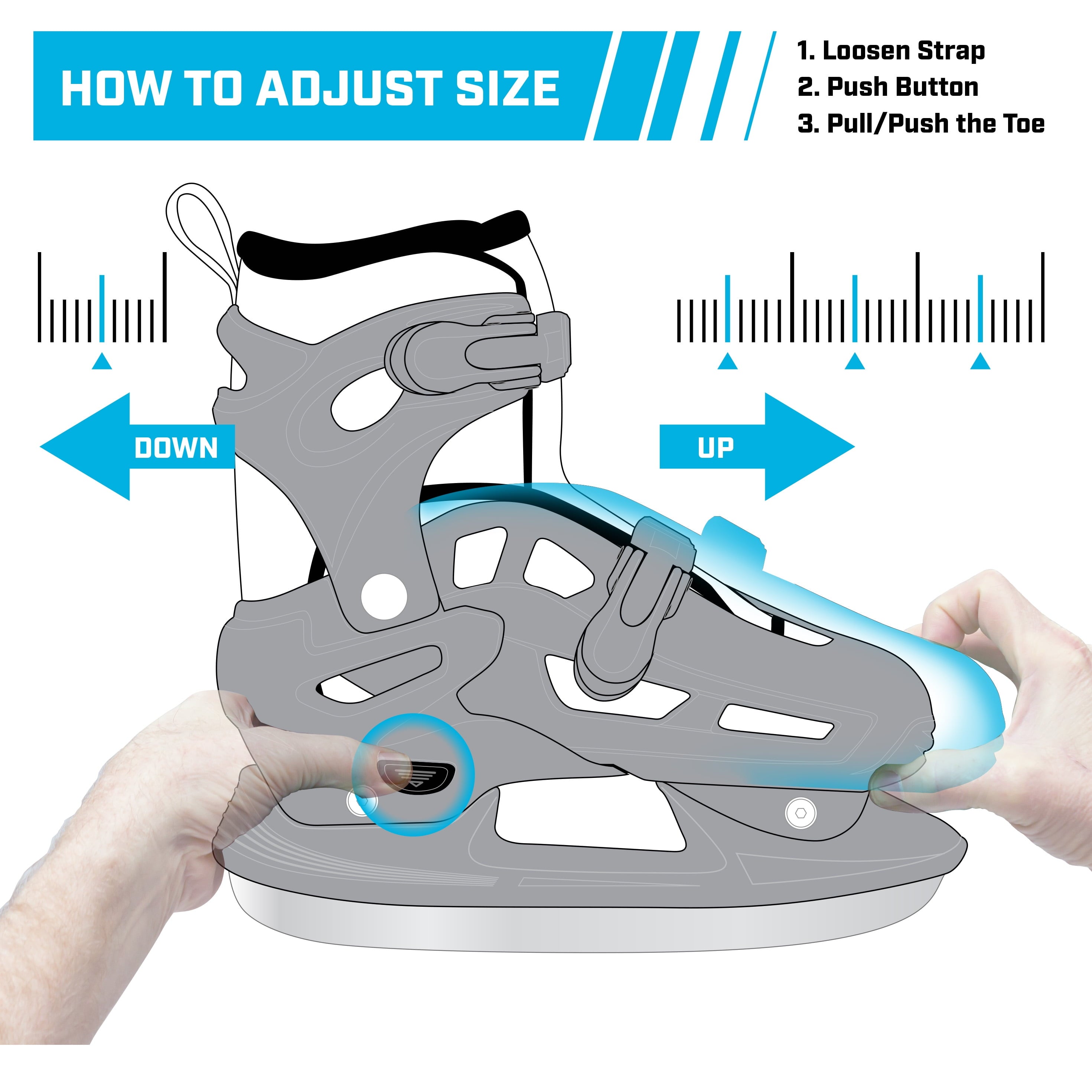 Lake Placid Summit Boy's Adjustable Ice Skate, Small