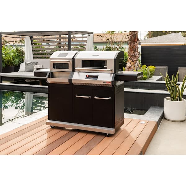 Neevo 720 Plus Propane Gas Digital Smart Grill in Black with Air Fryer Oven