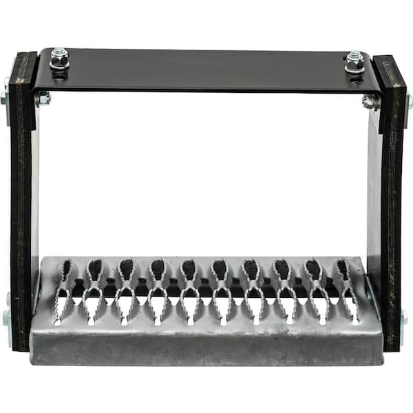 12 in. x 11 in. Flexible Rubber Step with Galvanized Steel Diamond Deck-Span Tread