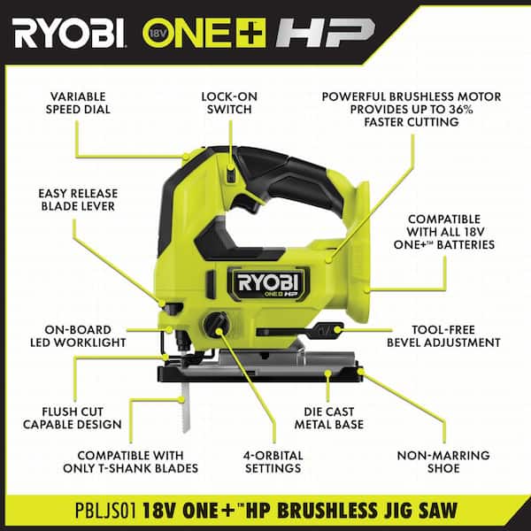 ONE+ HP 18V Brushless Cordless Jig Saw (Tool Only)