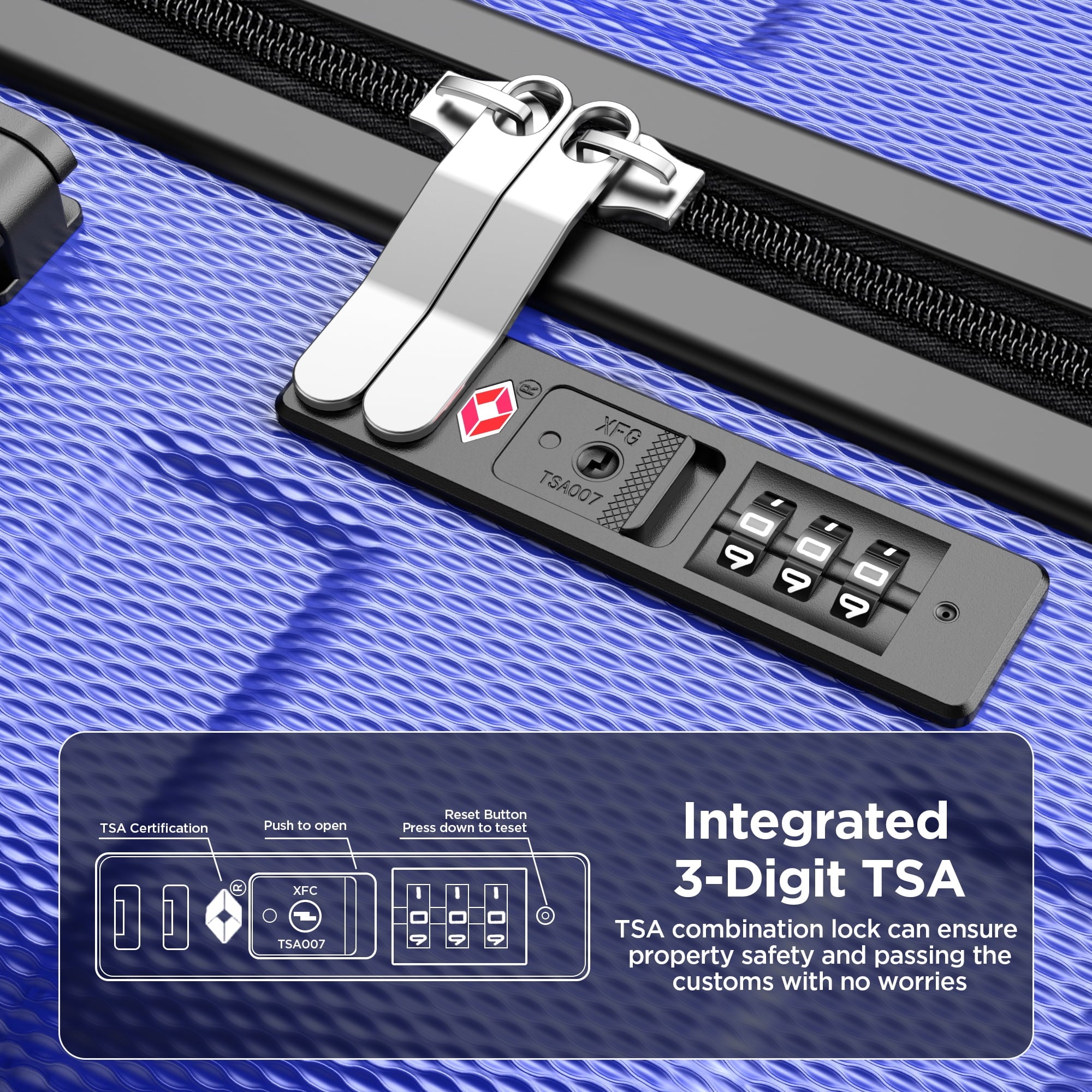 Famistar 4 PCS Hardshell Luggage Suitcase Set with 360° Double Spinner Wheels Integrated TSA Lock, 14” Travel Case, 20