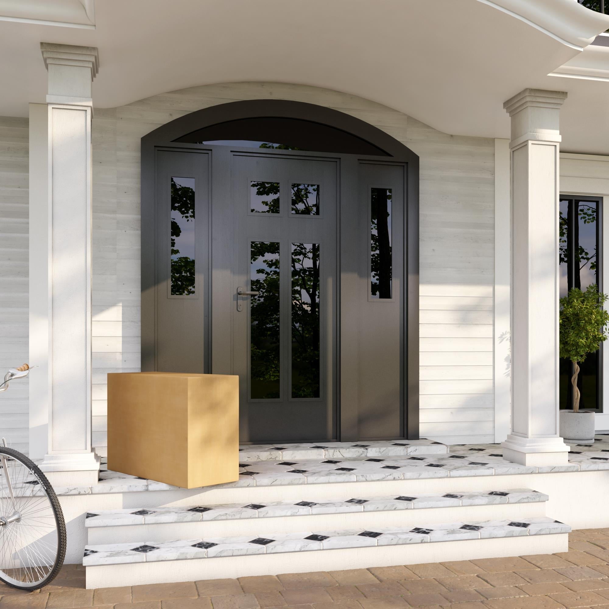 DHP Cooper Loveseat 2 Seater Sofa, Gray Linen