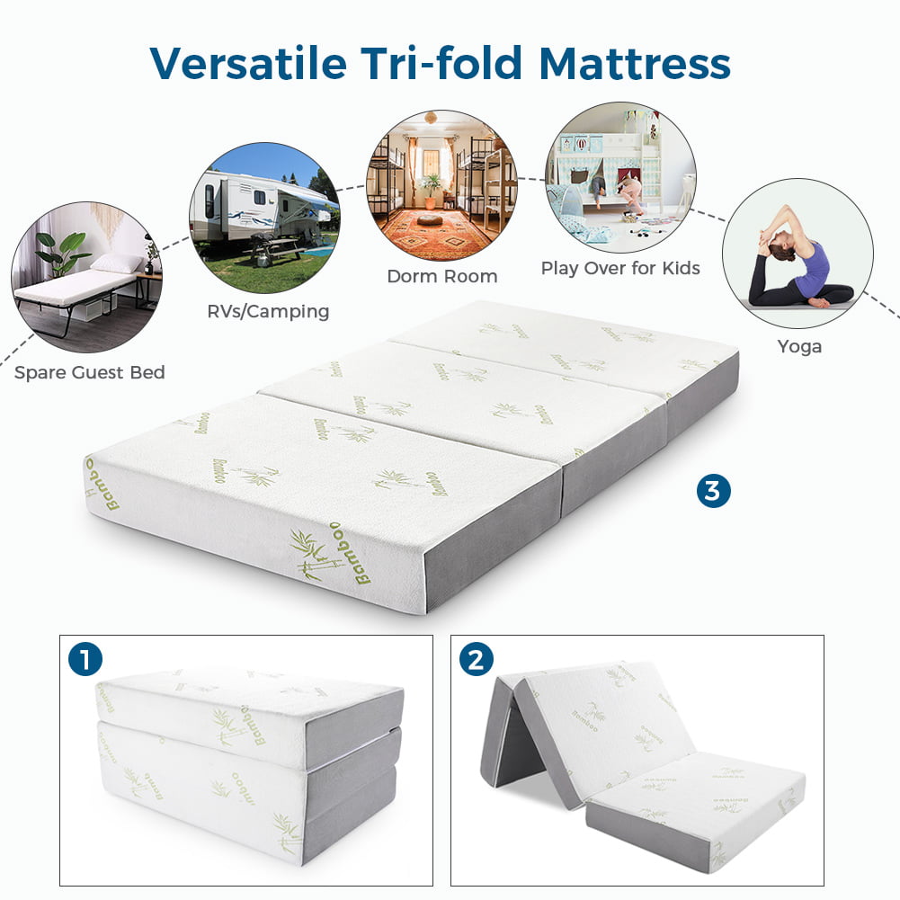 6 inch Queen Memory Foam Folding Mattress - 78