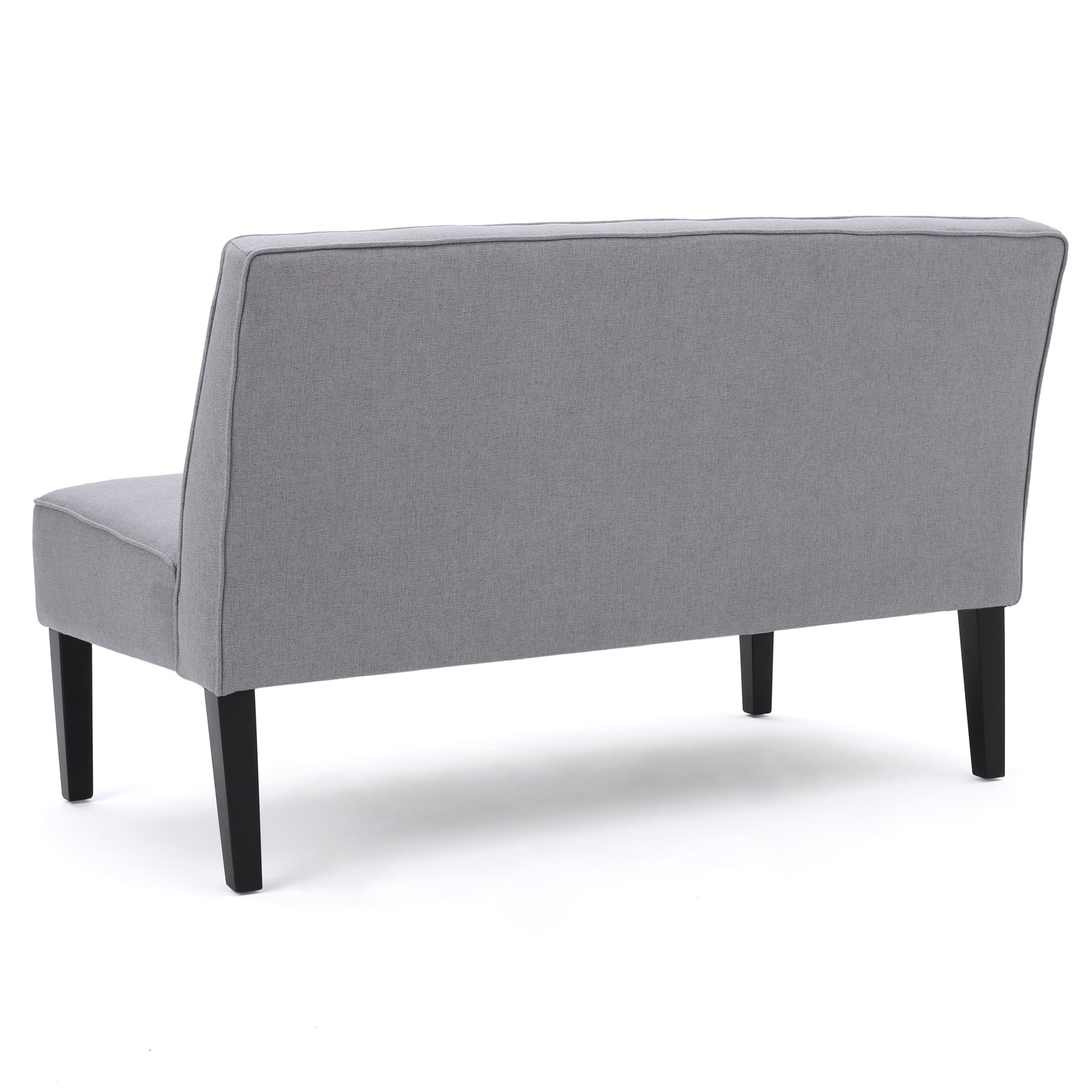 Noble House Desmond Fabric Love Seat,Light Gray