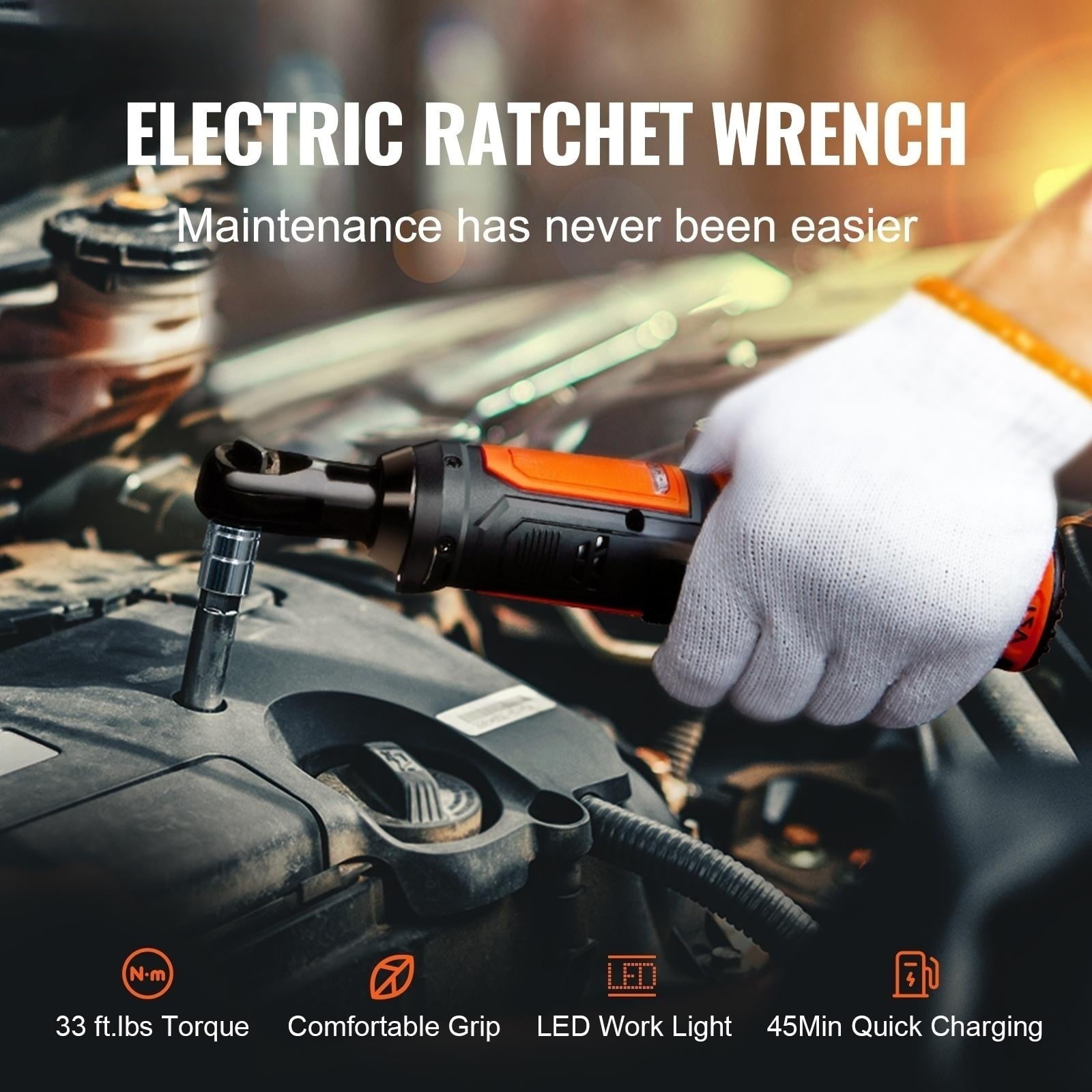 BENTISM Cordless Electric Ratchet Wrench Cordless Ratchet 3/8