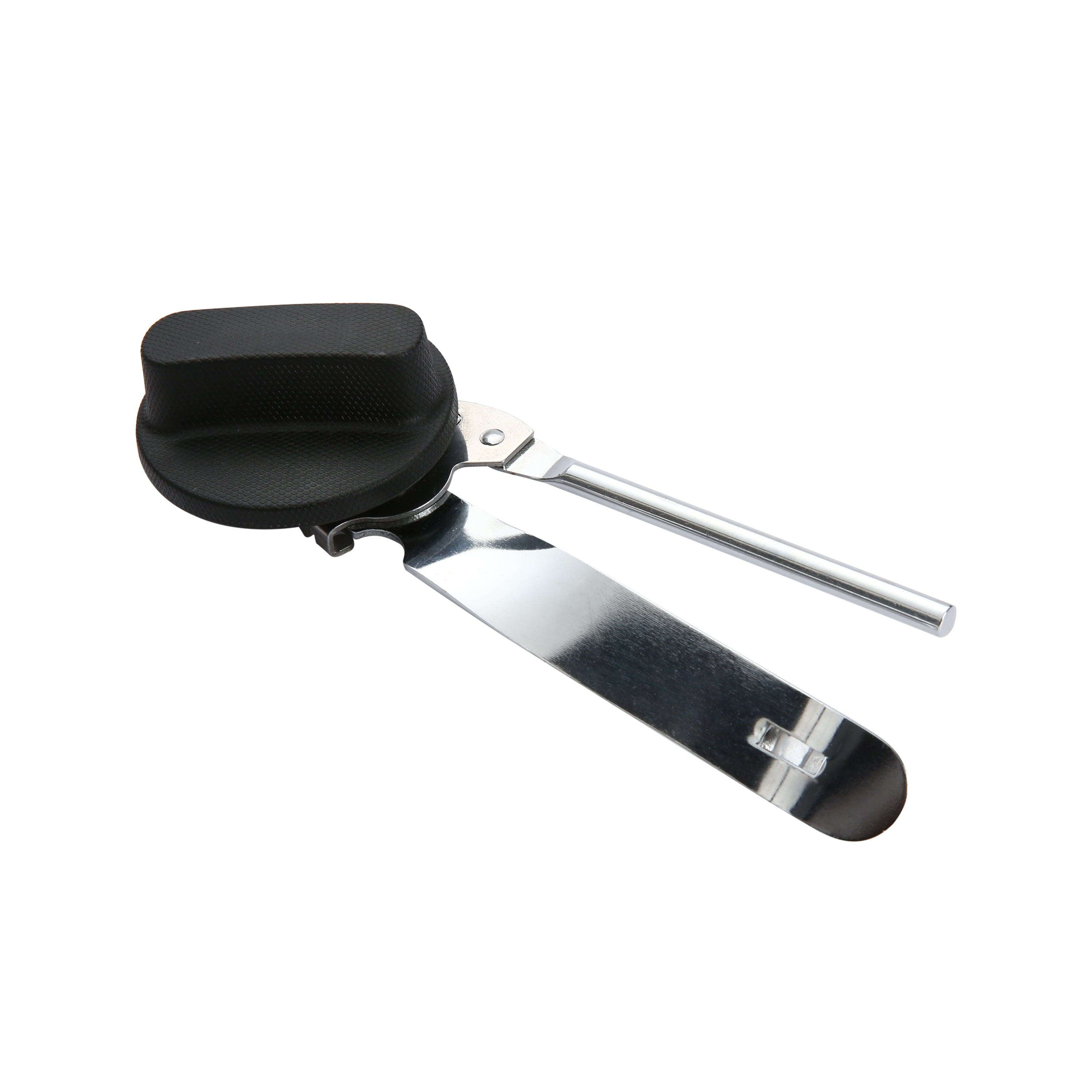 Mainstays Can Opener Stainless Steel Hand Grip Can and Bottle Opener, Silver and Black