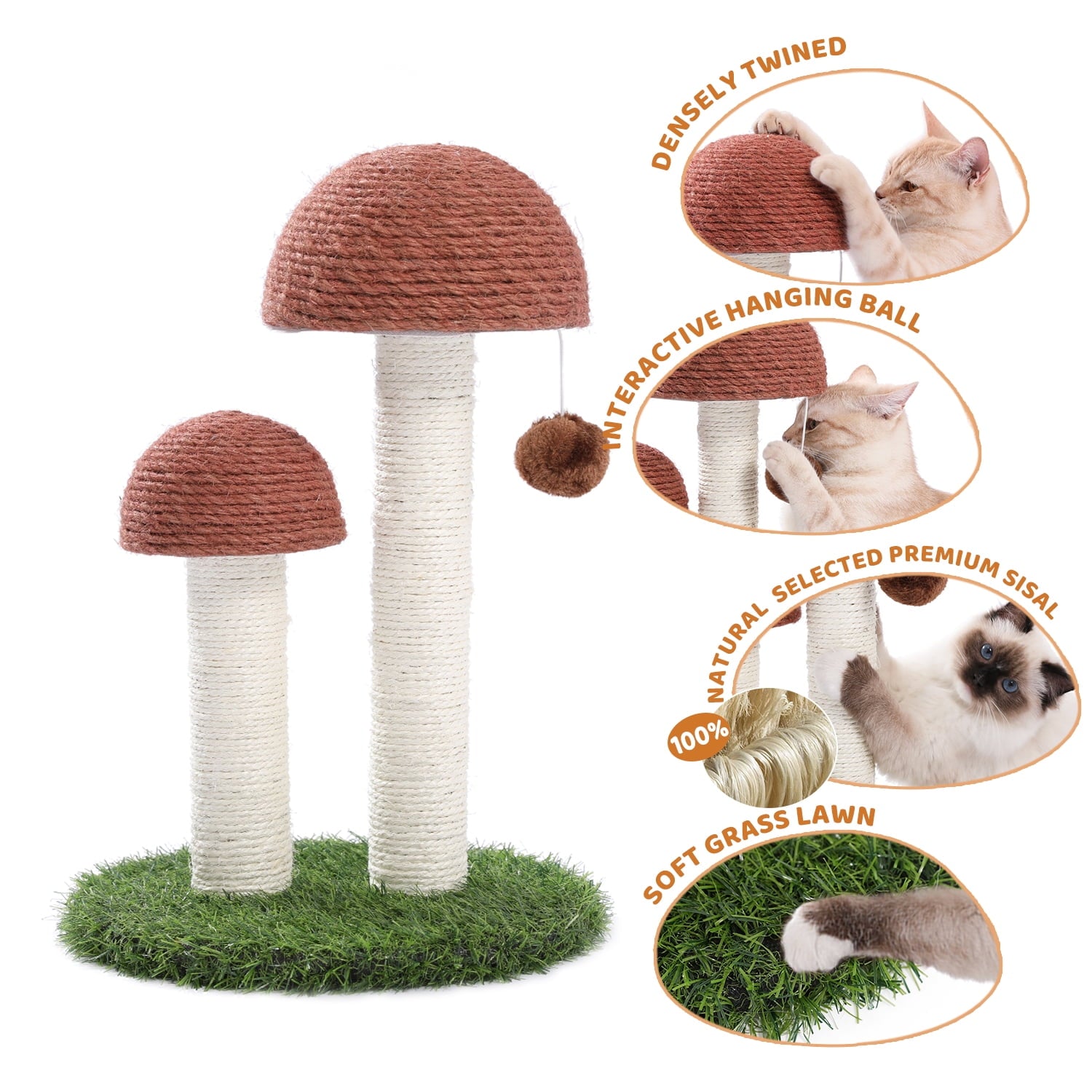 PAWZ Road 2 Mushrooms Cat Scratching Post 19
