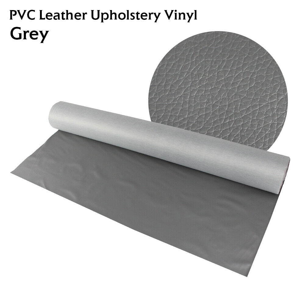 Car &Marine Vinyl Faux Leather Upholstery Black/Gray Repair in/Patch Up Seat Shole Shedding 54