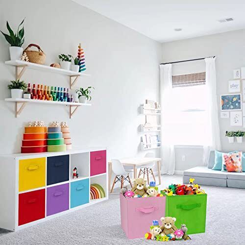 11 Inch Cube Storage Bins 8pack Multi Colored Kids Storage Cubes For Home Kids R