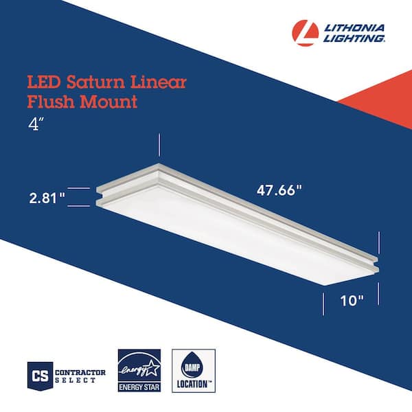 Brushed Nickel Linear Saturn LED Flush Mount