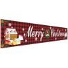 Merry Christmas Banner Xmas Outdoor Decorations Vehicle Buffalo Plaid Trees 116.5x18.9