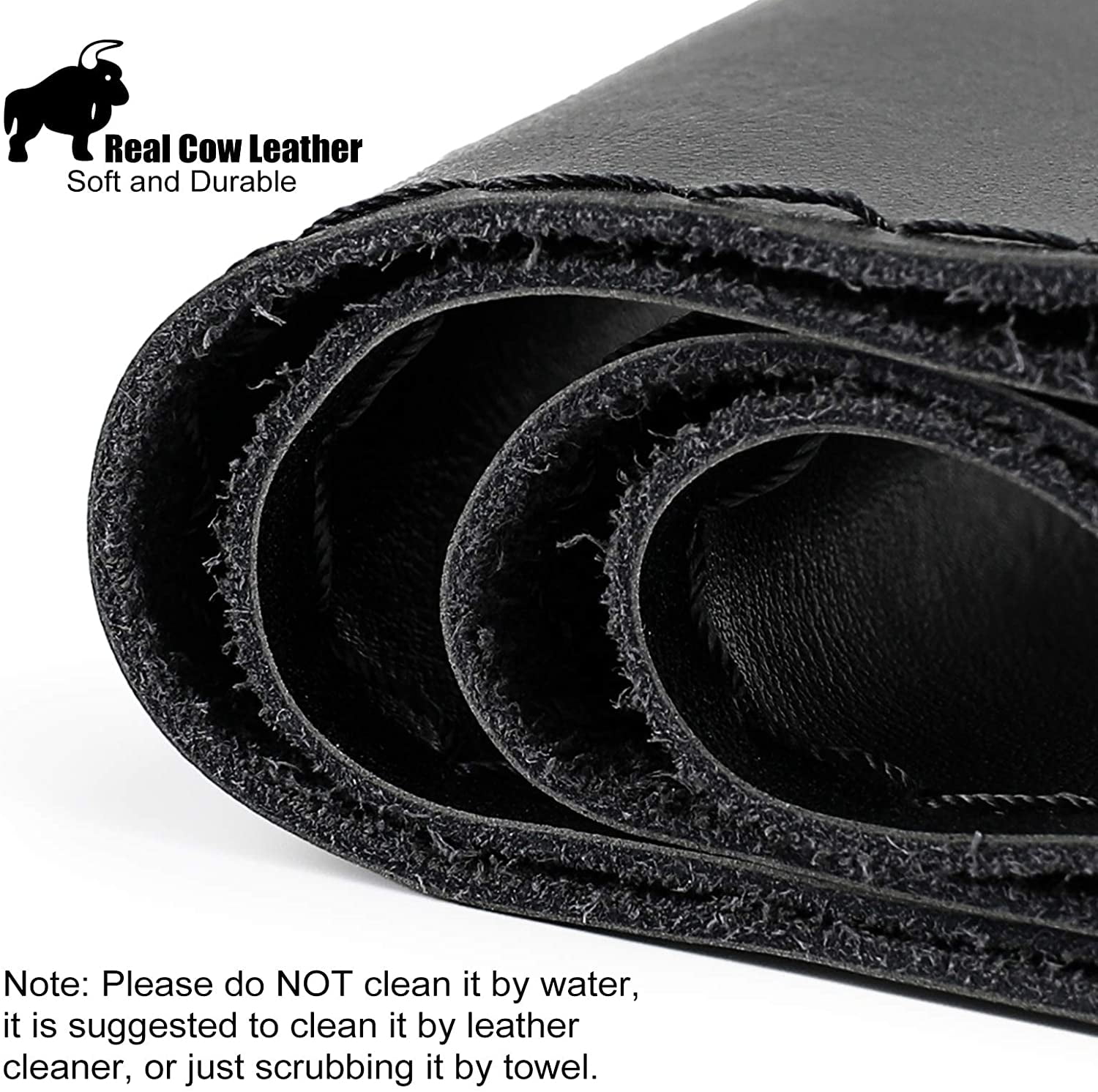 New Black Genuine Leather For TOYOTA 15