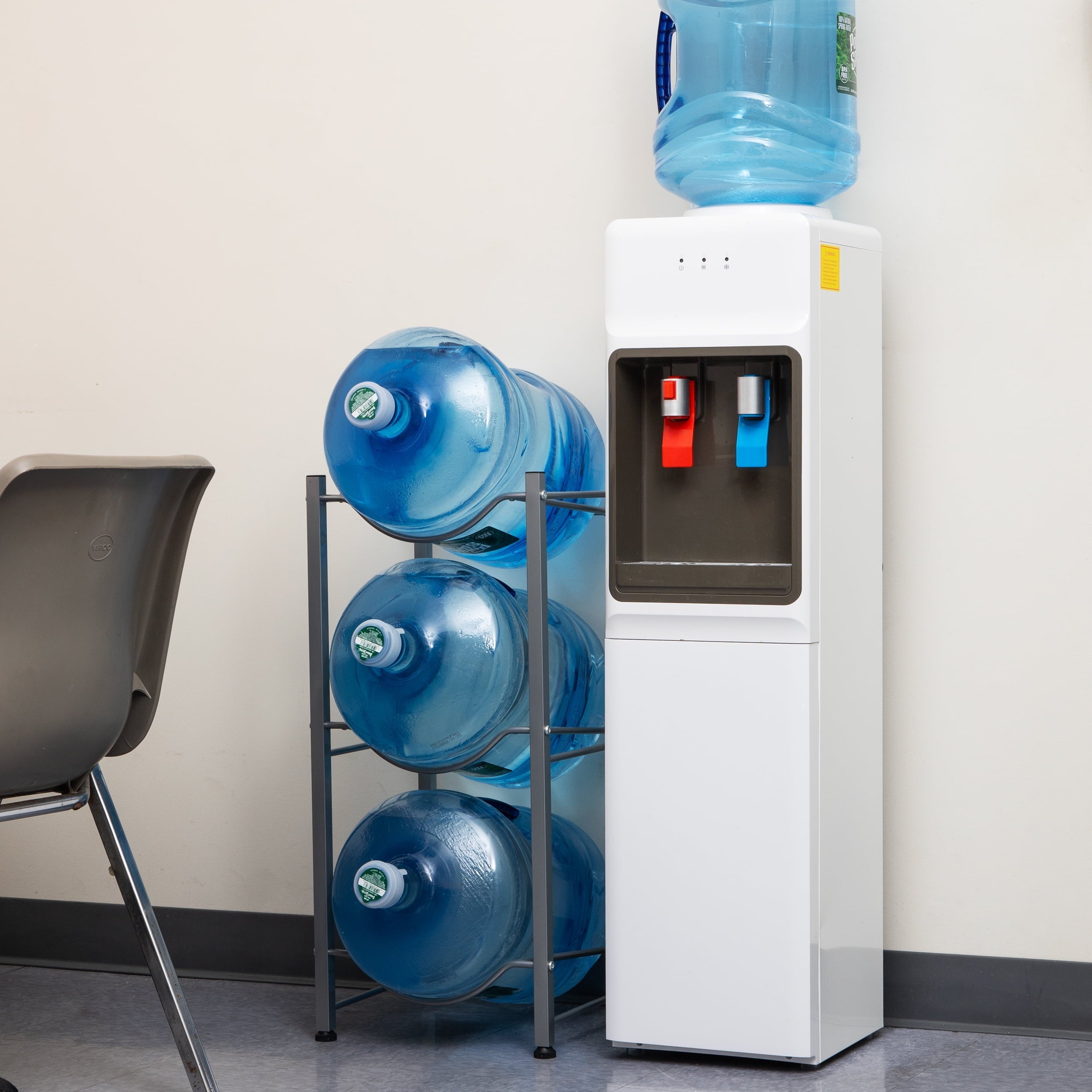 Mind Reader Alloy Collection, Heavy Duty 3-Tier Water Jug Stand, Metal, 13.5