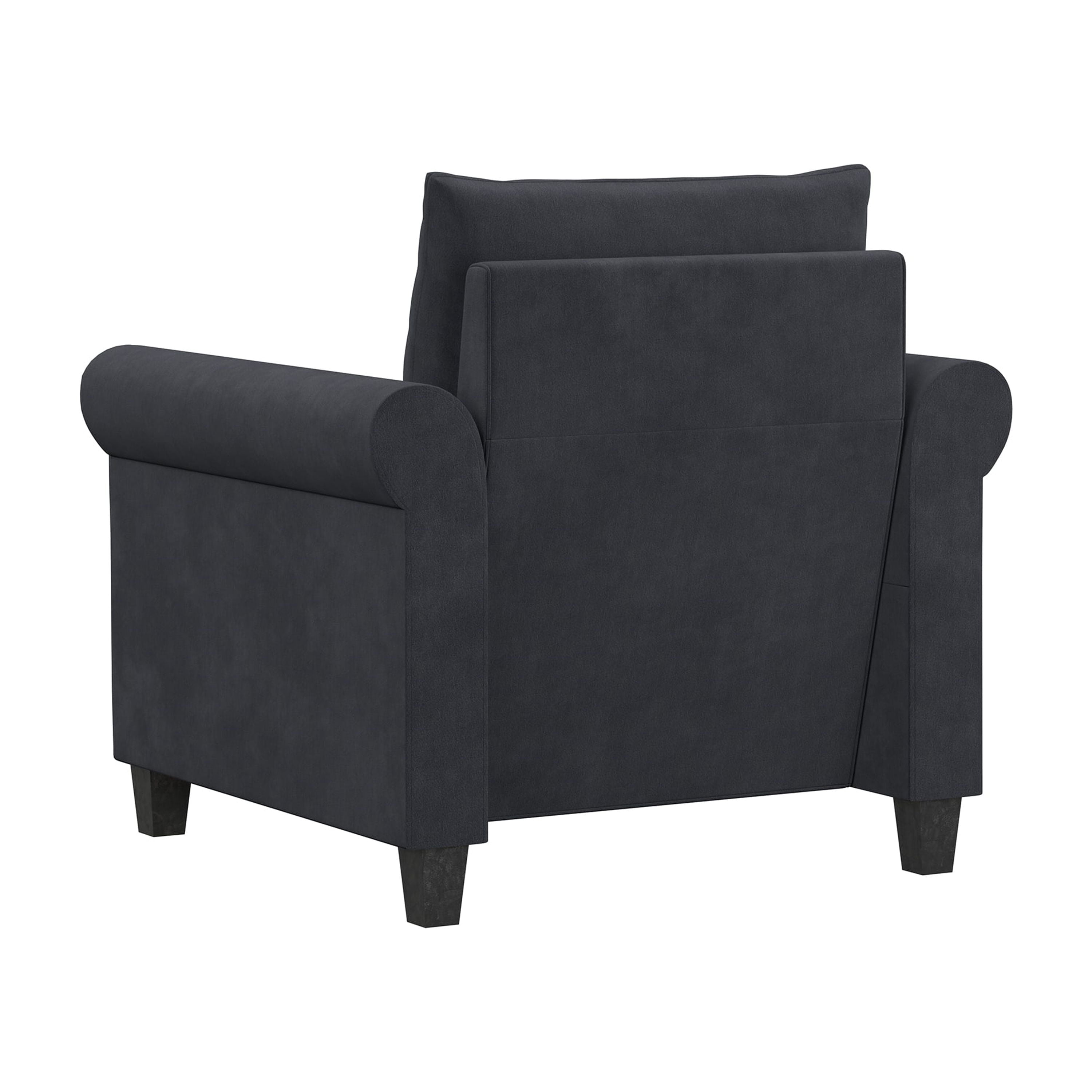 Lifestyle Solutions Fallon Armchair with Nail Head Trim, Gray Fabric