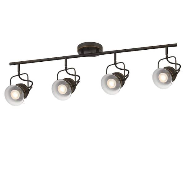 Boswell 3 ft. 4-Light Oil-Rubbed Bronze with Highlights Track Light Kit