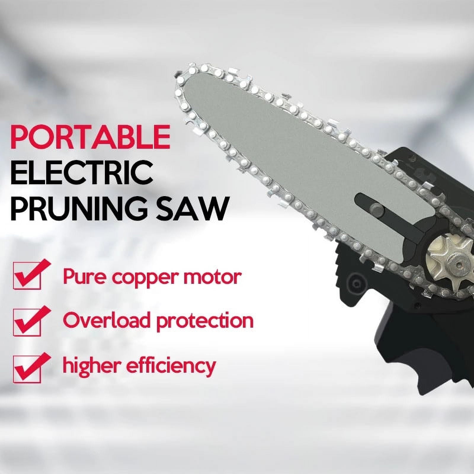 Mini Chainsaw Handheld Cordless Electric Protable Chainsaw One-Hand Pruning Shears Chainsaw for Tree Branch Wood Cutting