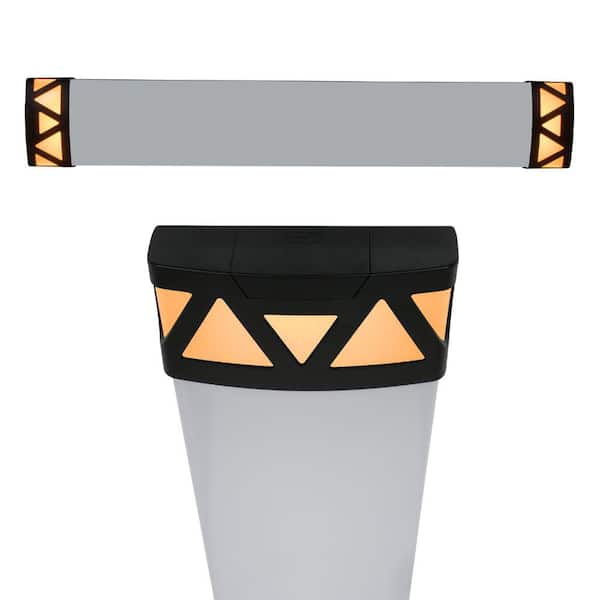 4 ft. Matte Black Triangle End Caps 5250 Lumens Integrated LED Wraparound Light Adjustable CCT Night Light Feature