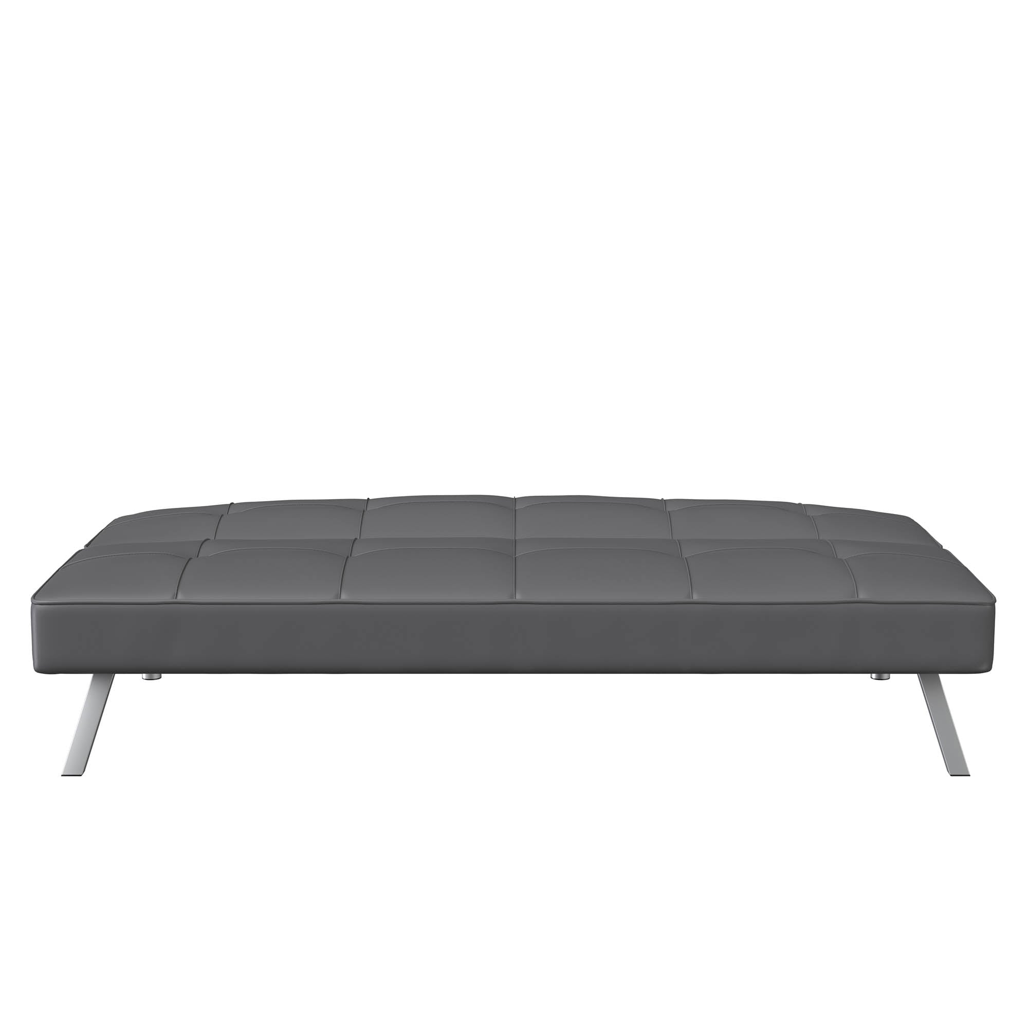 Serta Chelsea Modern Futon, Dark Grey Faux Leather