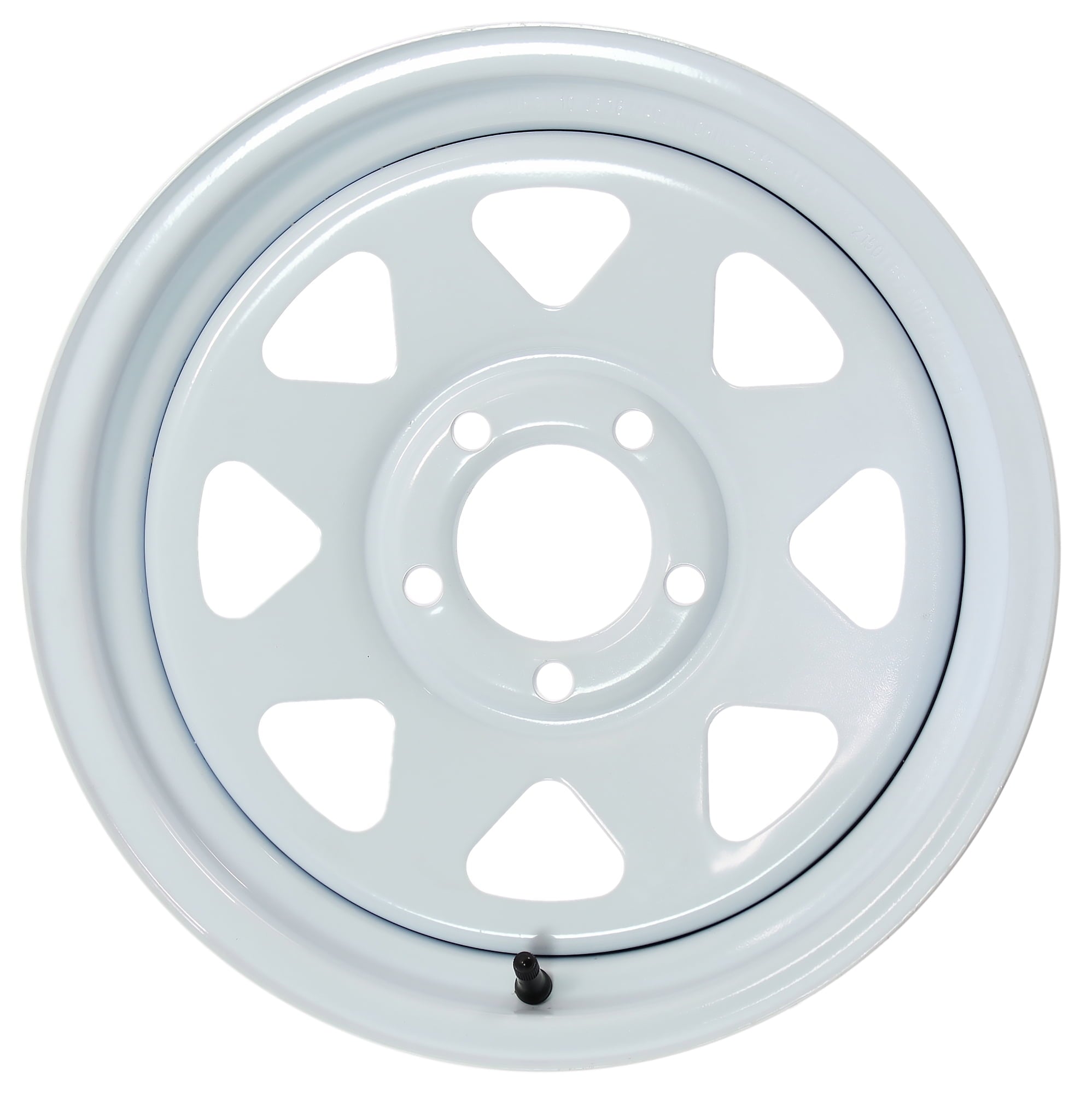 2-Pack eCustomrim Trailer Wheel White Rim 15 x 5 Spoke Style 5 Lug On 4.5 in.