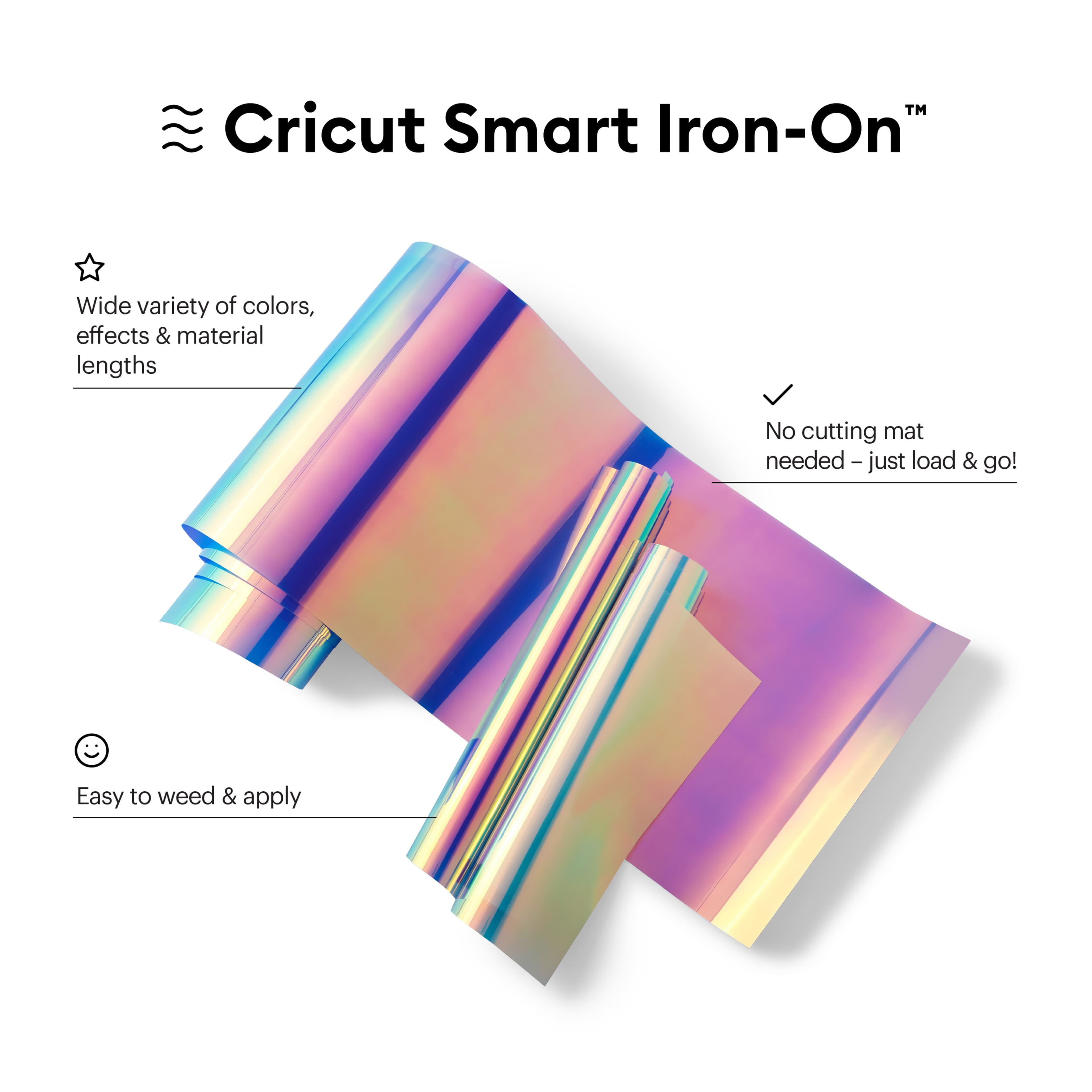 6 Pack: Cricut® Smart Iron-On™ Holographic, Translucent Blue