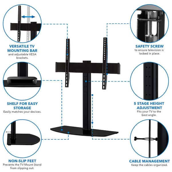 Tabletop TV Mount Stand for Home Entertainment Center