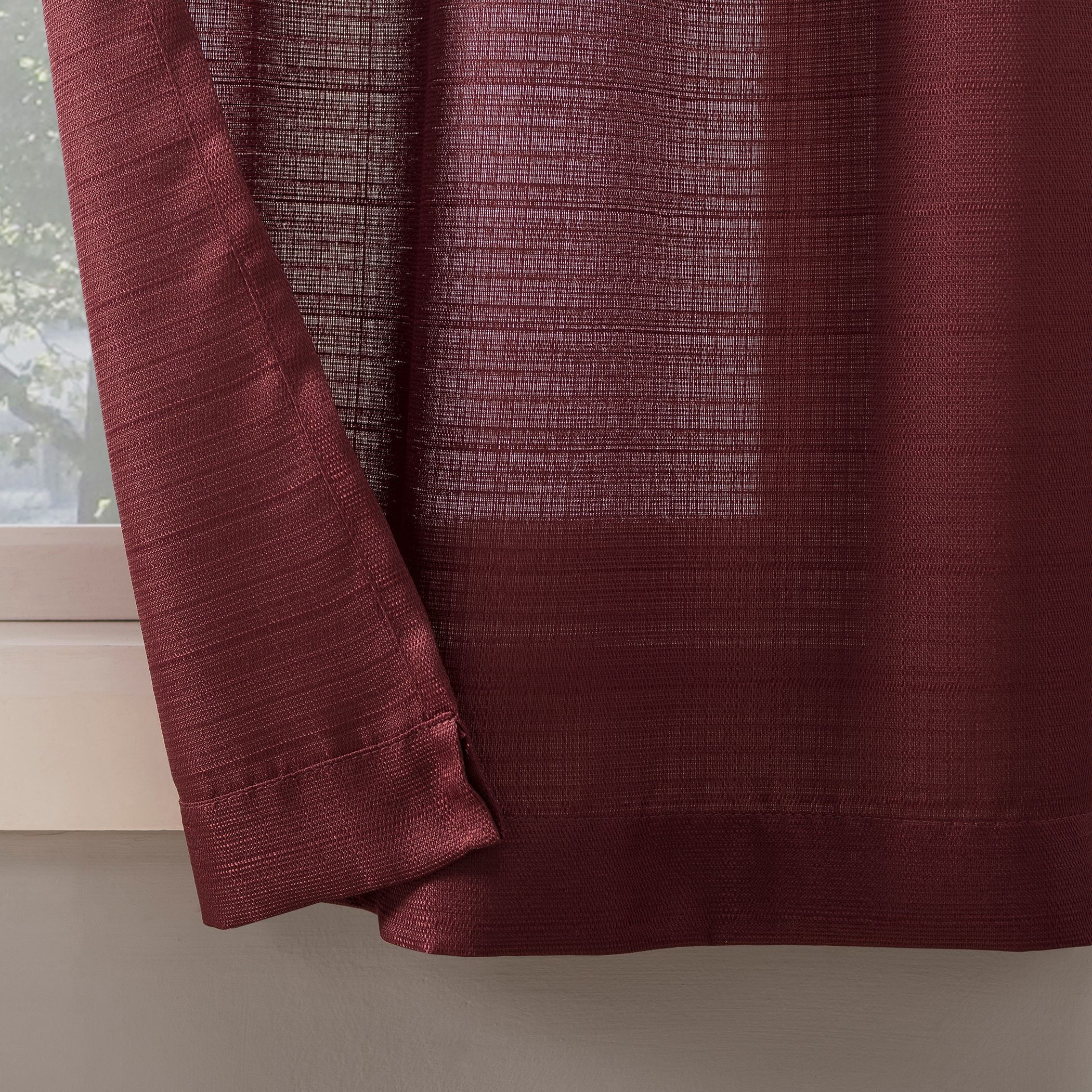 Mainstays Solid Grommet Semi Sheer Curtain Set, 54
