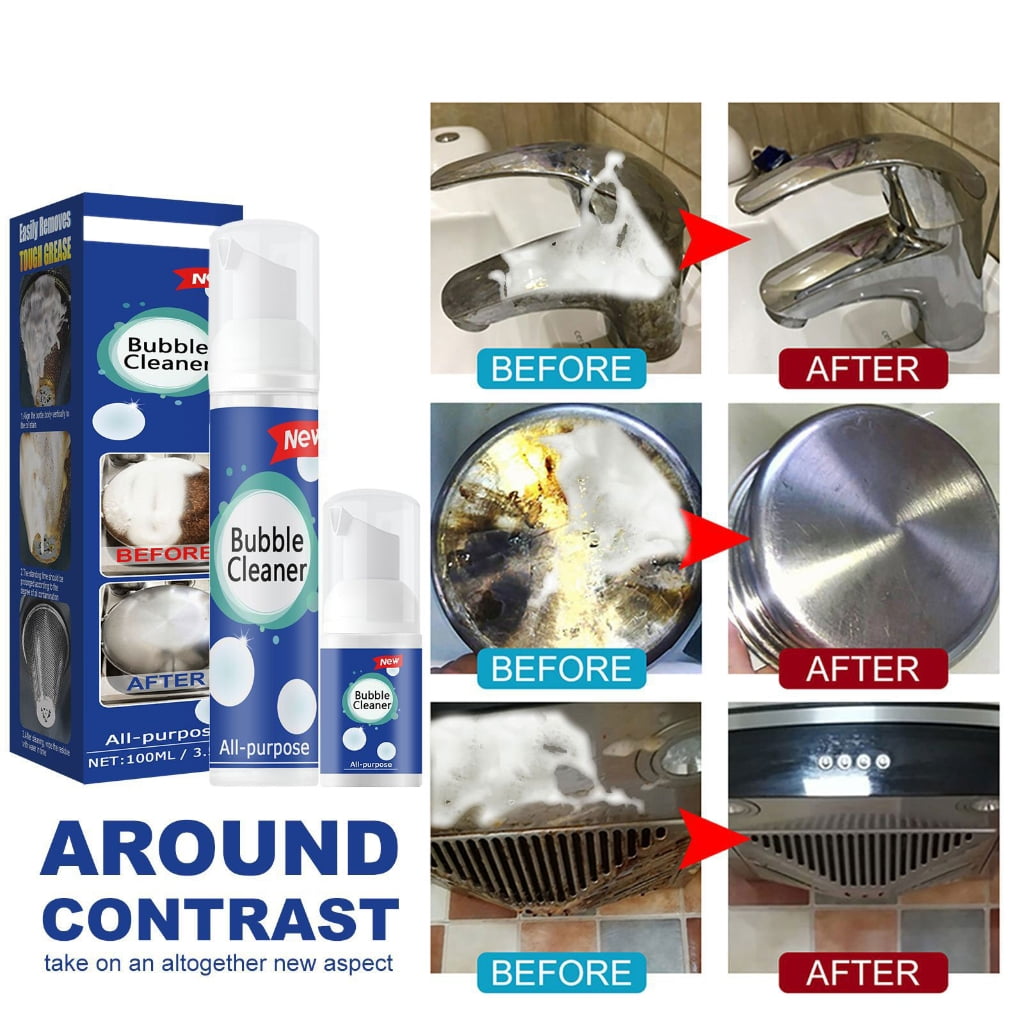 Magic Degreaser Cleaner Spray 30ml/100ml Multi-Purpose Foam Cleaner Stain Remover Kitchen Degreasing Household Cleaning