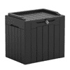 Devoko 32 Gallon Outdoor Resin Deck Box with Seat, Light Coffee