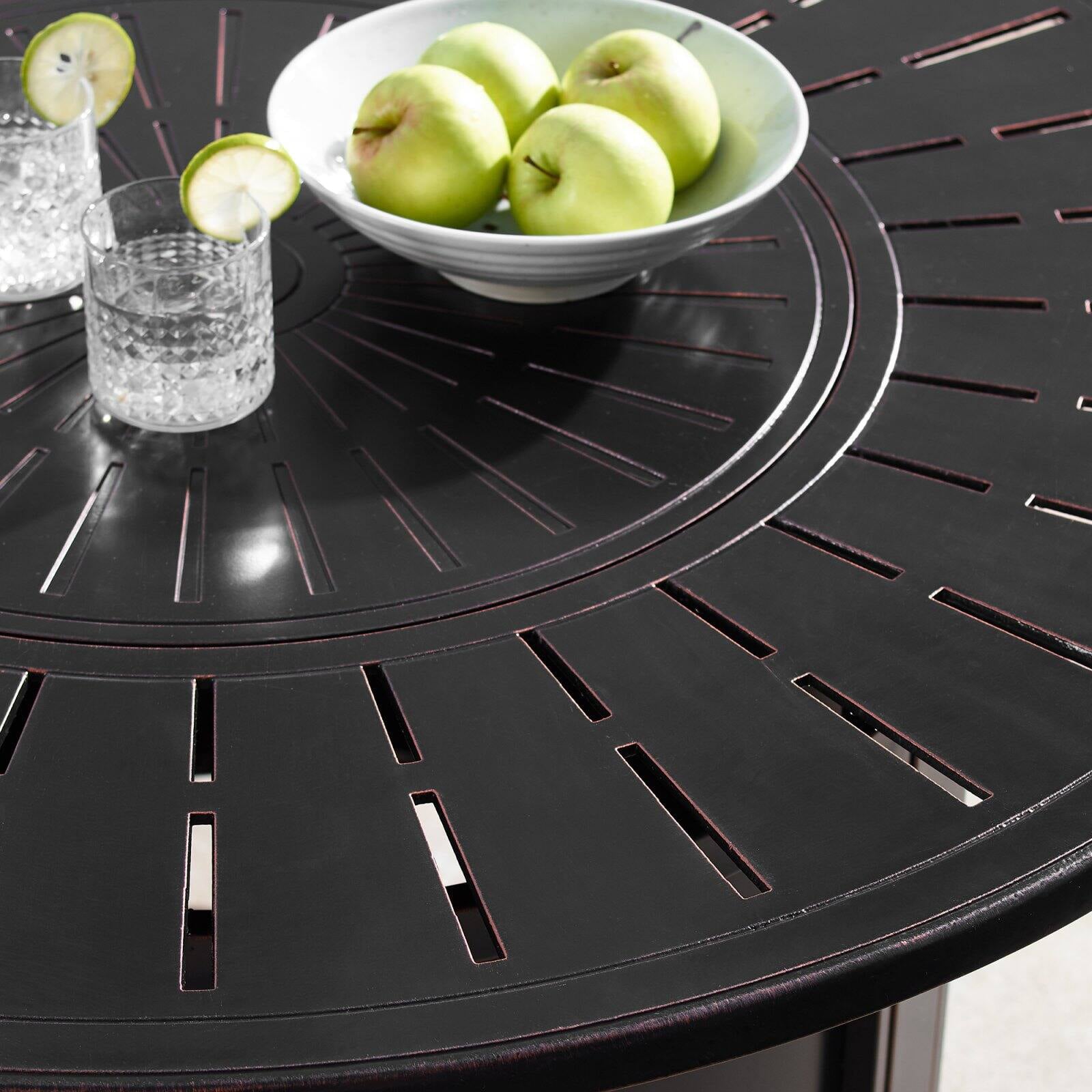 Oakland Living Nobu 44 in. Round Propane Fire Pit Table