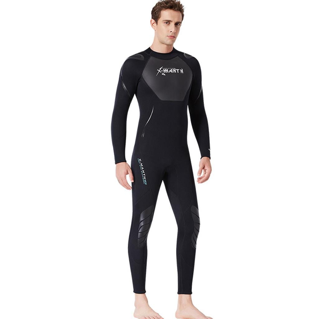 Neoprene 1.5mm Full Wetsuit Back Zip Jumpsuit Adults Keep Warm for Kayaking Diving Swimming Scuba Diving Surfing - Black, Men XXL