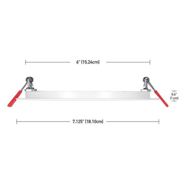 Ultra Slim 6 in. Adjustable CCT Canless New Construction & Remodel IC Rated Dimmable LED Recessed Light Kit (4-Pack)