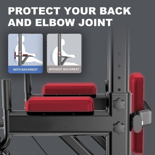 Power Tower Dip Station Pull Up Bar Exercise Tower Adjustable Pull Up Station