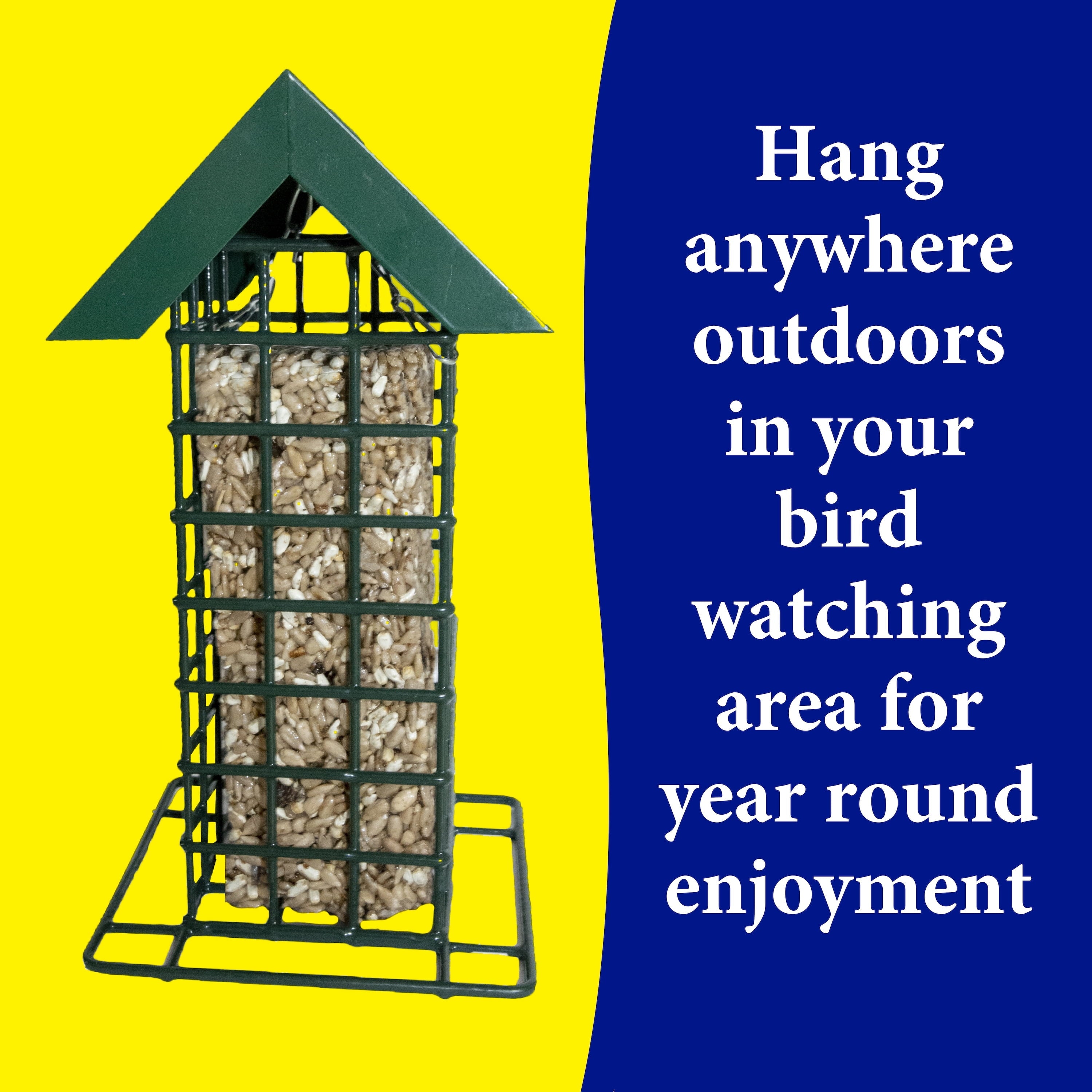 3-D Pet Products Gray Metal Wild Bird Feed Block Feeder, Holds 1 Block