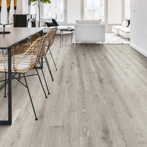 Larkmead Oak 12 mm T x 7.6 in. W Waterproof Laminate Wood Flooring (16 sqft/case)