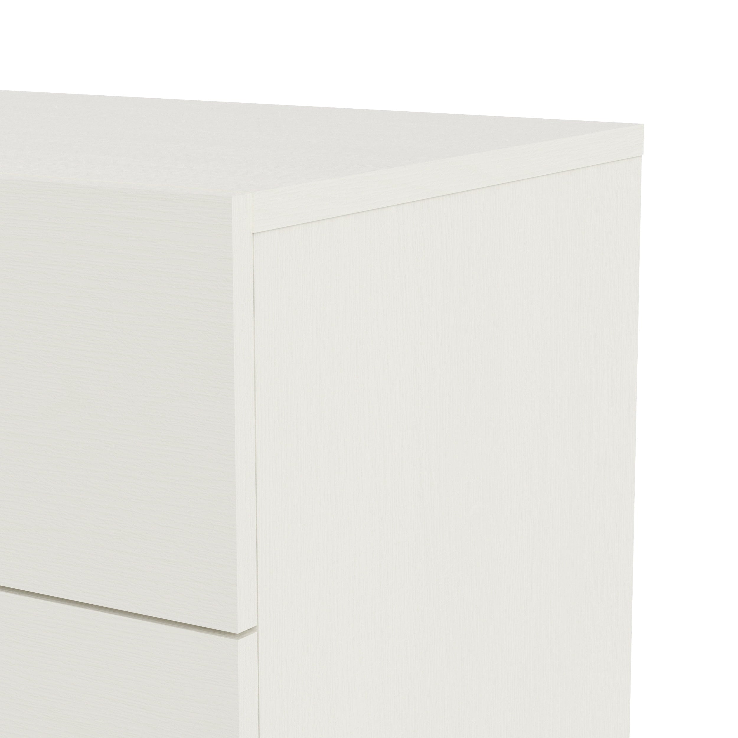 Tvilum Loft 8 Drawer Double Dresser, White Woodgrain