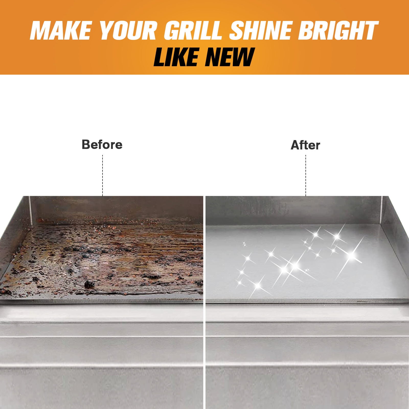 Heavy Duty Grill Scraper Stainless Steel Griddle Scraper ,Outdoor Barbecue Turners Tool