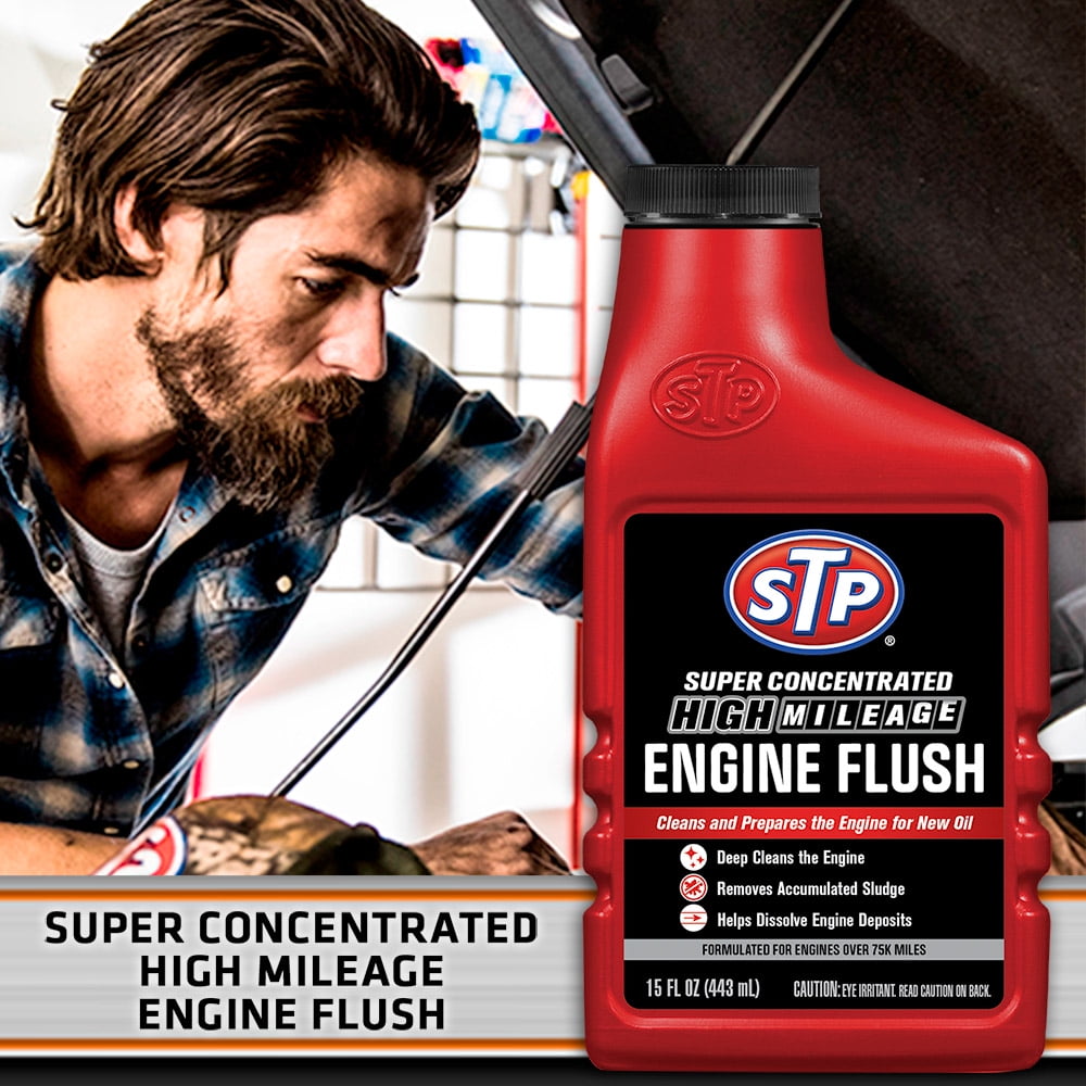 STP® Super Concentrated High Mileage Engine Flush (15 fl. oz.)