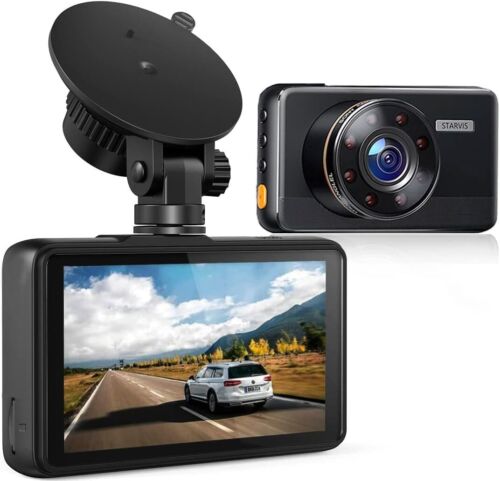 Premium Dash Cam - 2 Mounting Options, Enhanced Night Vision, Motion Detection
