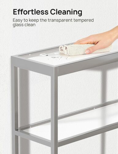 Evajoy Console Table, 35" Entryway Table with 3 Tiers, Open Sofa Table with Temp