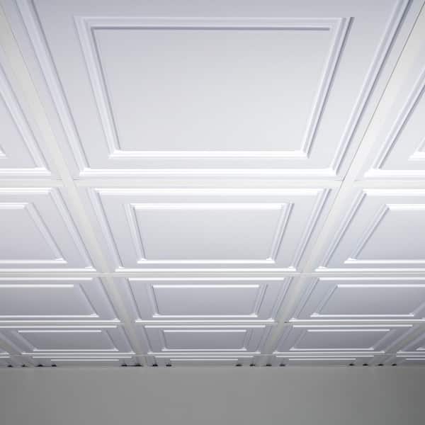 Oxford White 2 ft. x 2 ft. Lay-in Ceiling Panel (Case of 6)