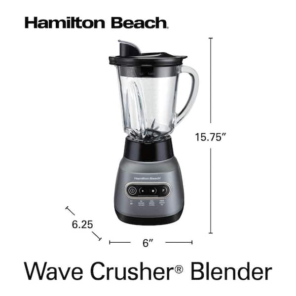 Wave Crusher 40 oz. 6-Speed Gray Blender with 20 oz. Travel Jar