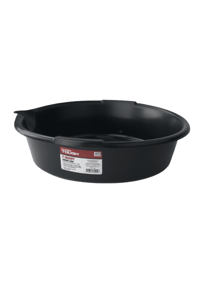Hyper Tough Automotive 7-Quart Drain Pan, 7QDP-19-BLK, Black