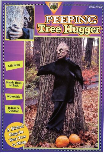 Life Size Hanging Zombie Peeping Tree Hugger Halloween Decoration Prop Defective