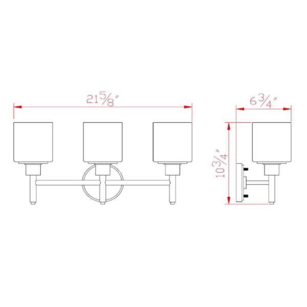 Aubrey 3-Light Satin Nickel Vanity Light