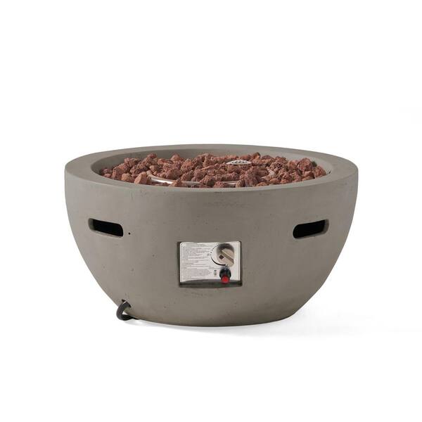 Tulip Light Gray Stone Fire Pit Bowl (No Tank Holder)
