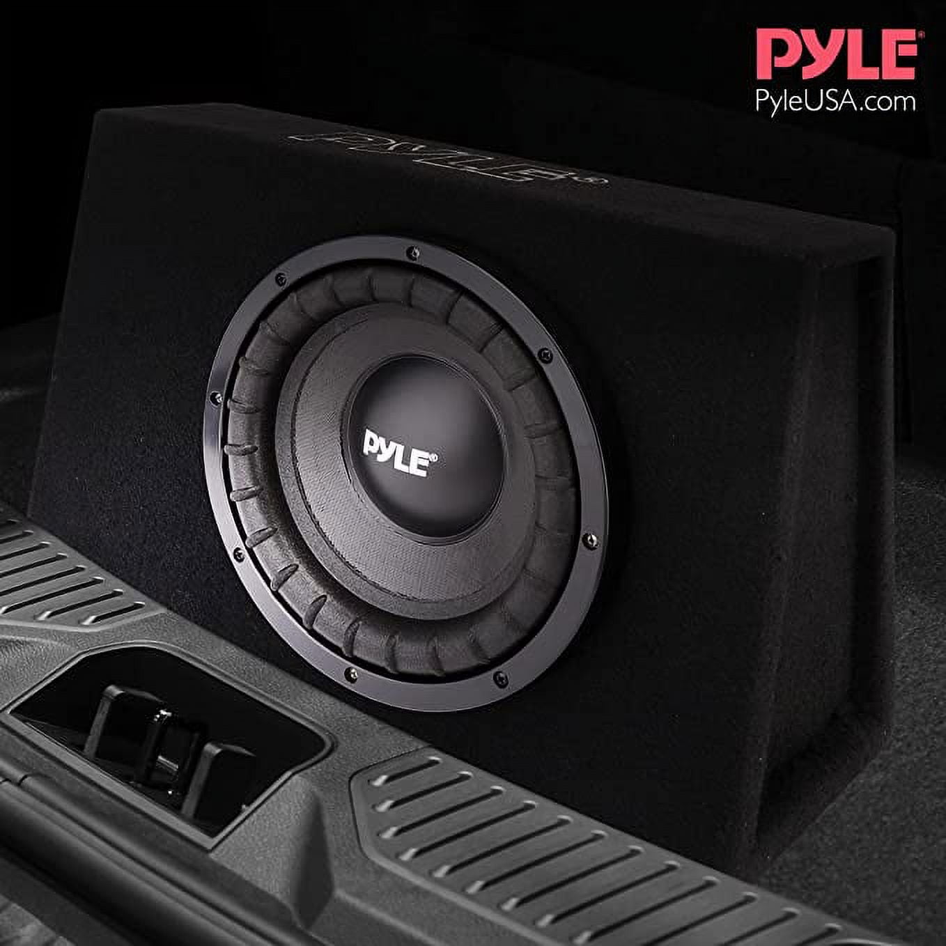 Pyle Slim Subwoofer Box System 500 Watts High Powered 10-inch Woofers with a Non-Pressed Paper Cone
