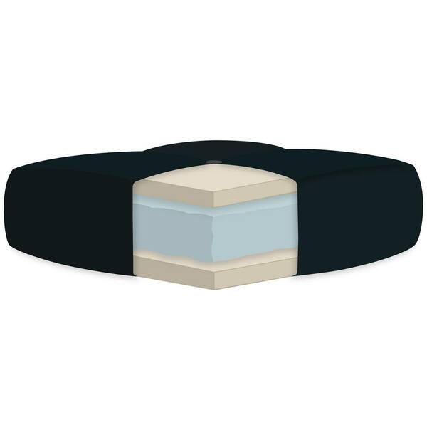 Black 6 in. Memory Foam Fiber Foam Sleep Supportive Pressure Relief Mattress Pad